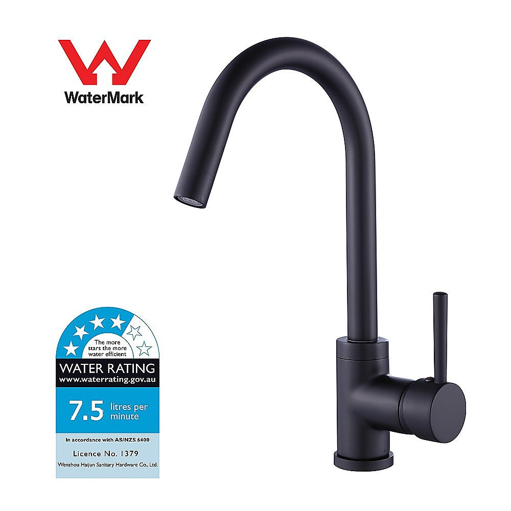 Della Francesca Black Kitchen Mixer Tap for Basin & Sink