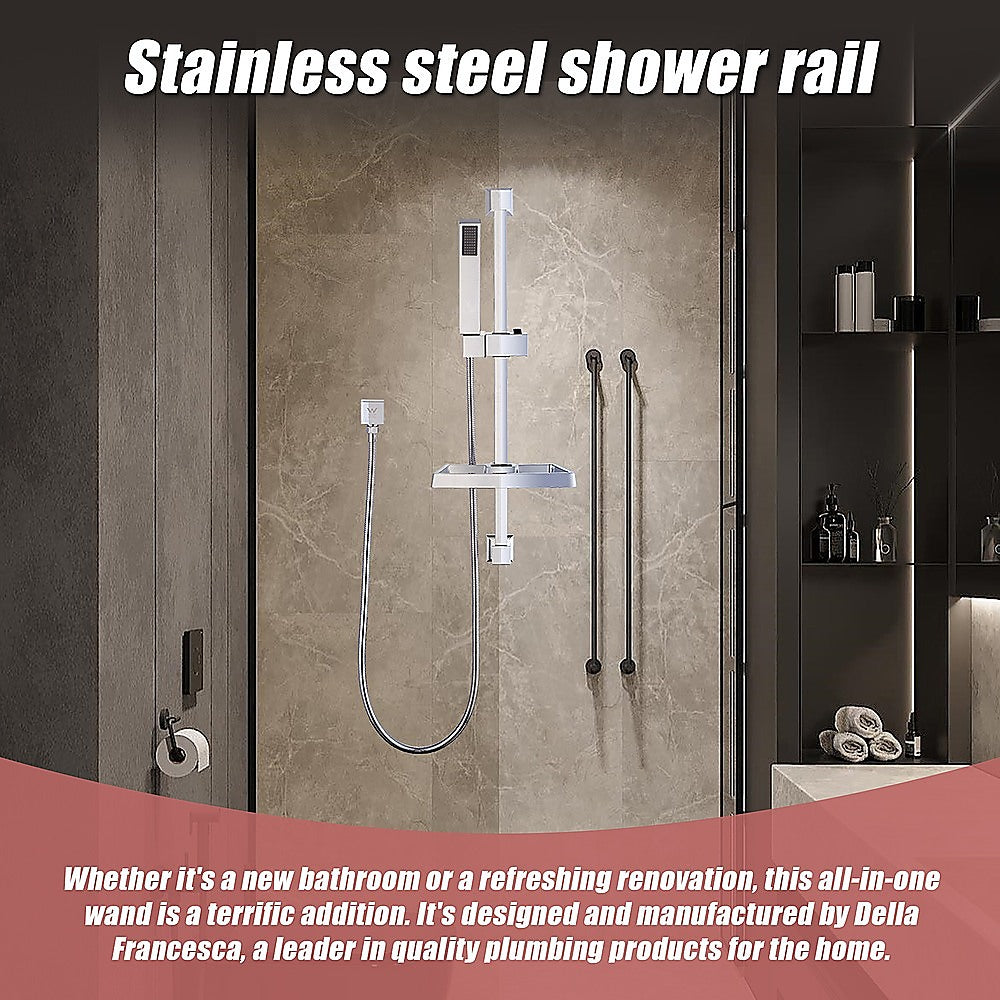 Della Francesca All in One Shower Wand Set with Rail & Soap Dish