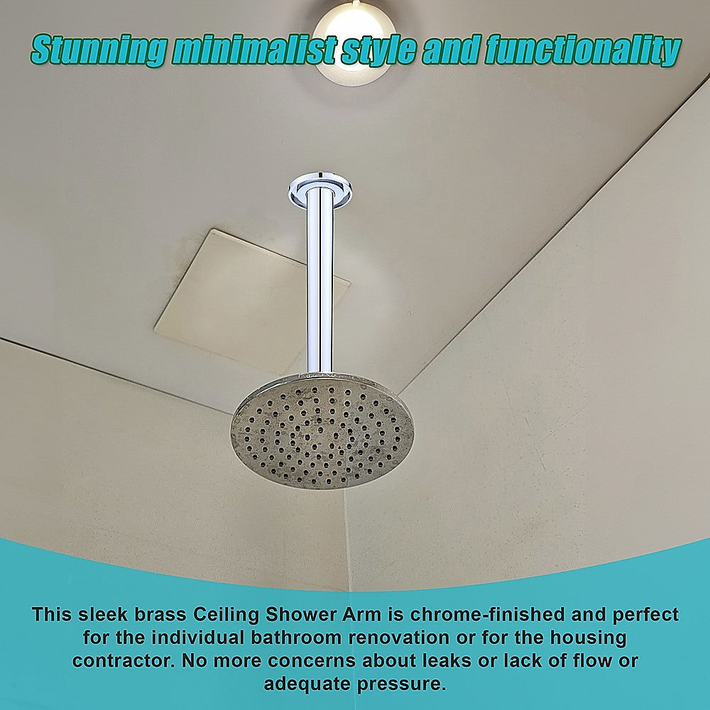 Chrome Round Ceiling Shower Arm | 200mm Length