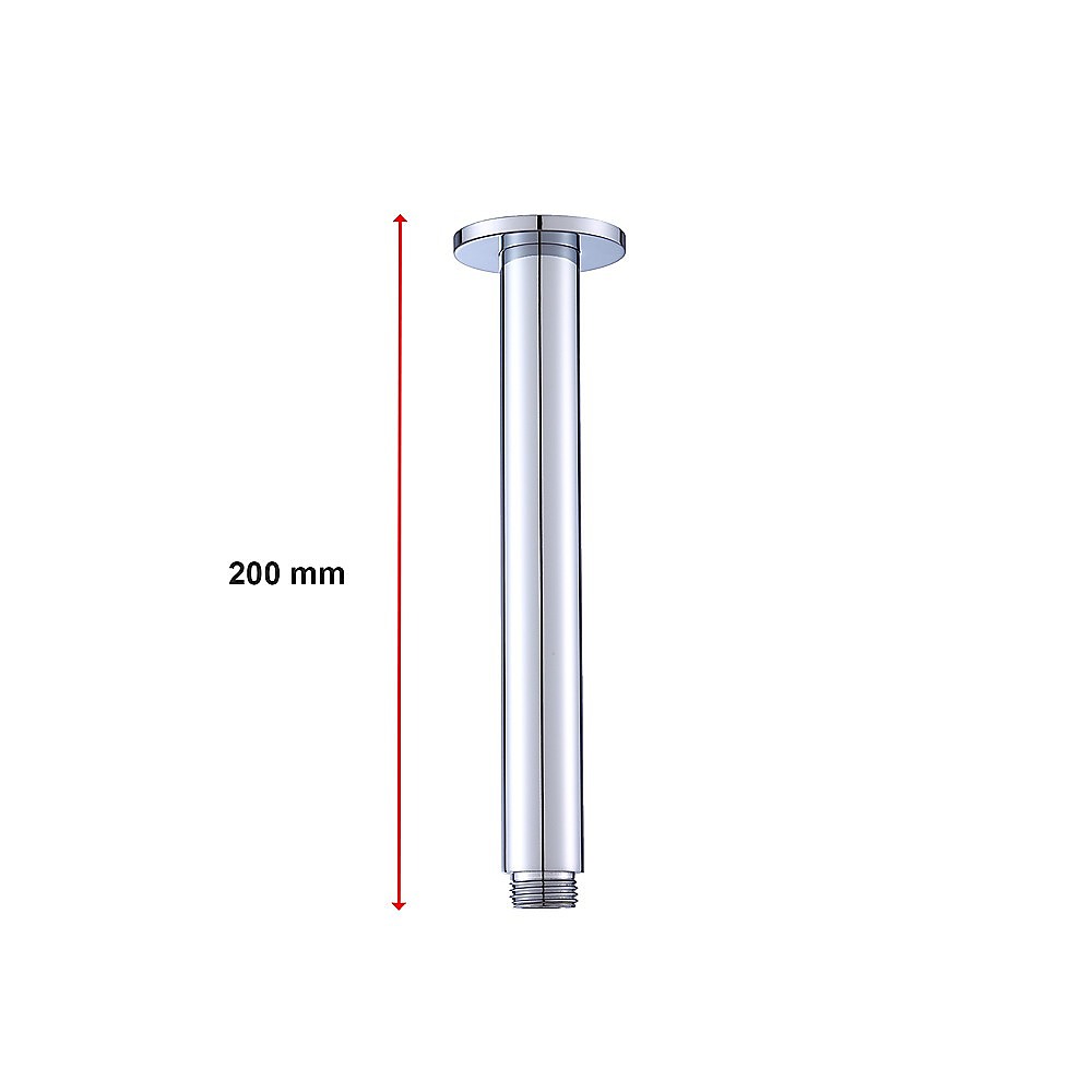 Chrome Round Ceiling Shower Arm | 200mm Length