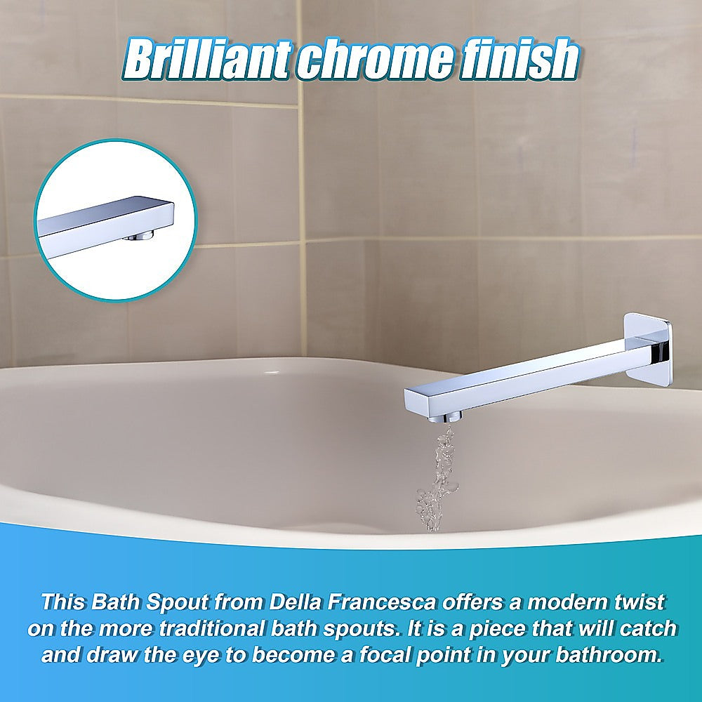 Della Francesca 228mm Modern Chrome Bath Spout