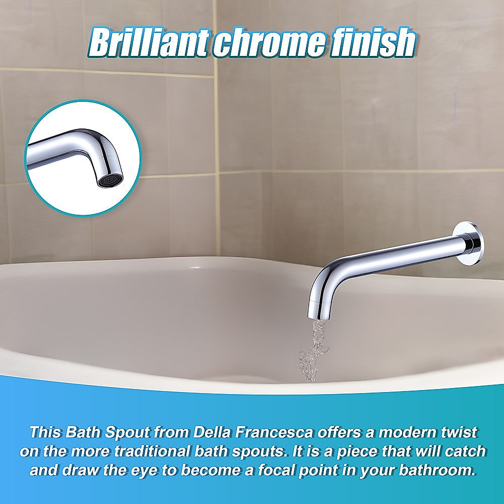 Della Francesca 220mm Modern Chrome Bath Spout