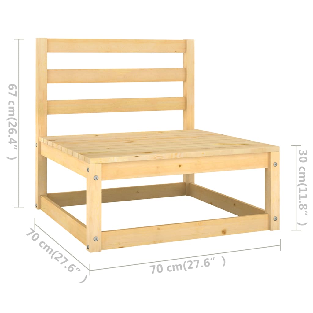 10 Piece Garden Lounge Set Solid Pinewood - Newstart Furniture