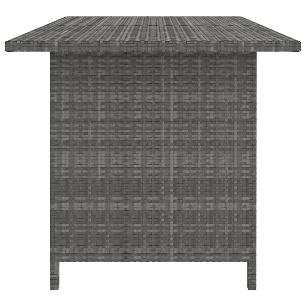 10 Piece Garden Lounge Set with Cushions Poly Rattan Grey - Newstart Furniture