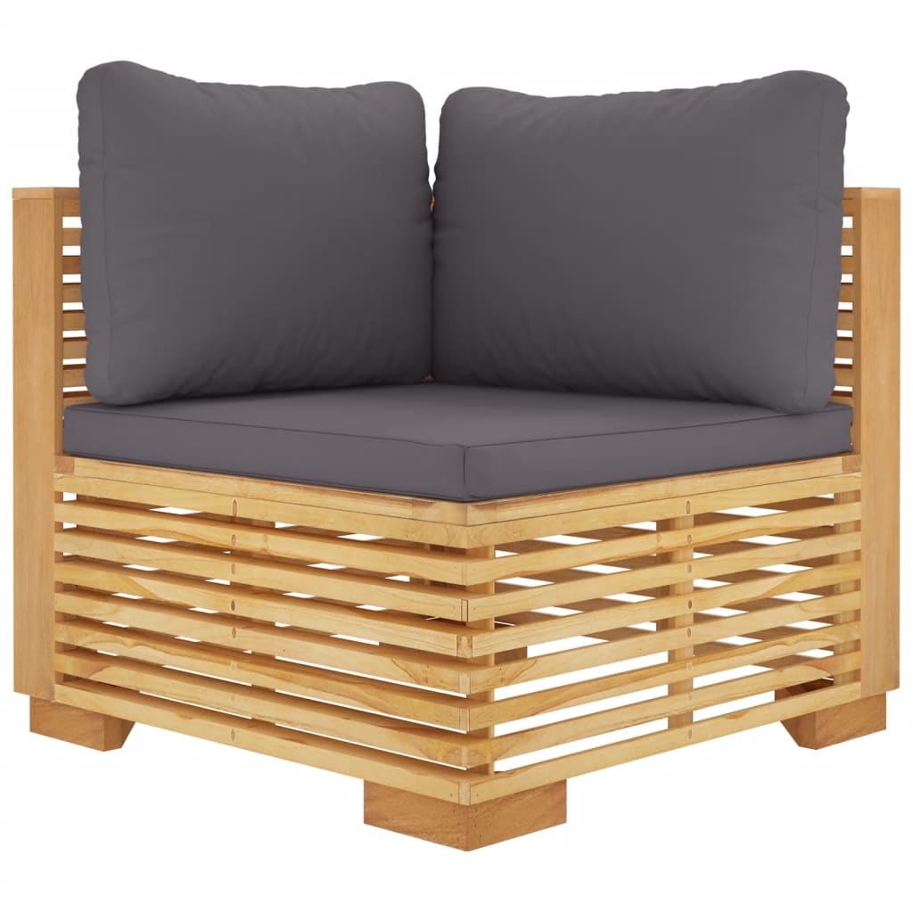 10 Piece Garden Lounge Set with Cushions Solid Teak Wood - Newstart Furniture