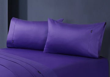 1000tc egyptian cotton pillowcase pair violet - Newstart Furniture