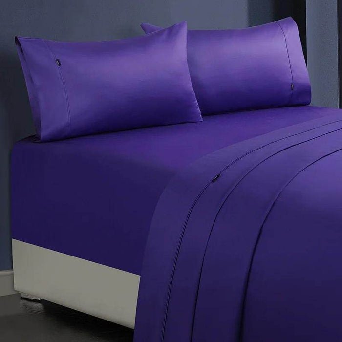 1000tc egyptian cotton sheet set 1 queen violet - Newstart Furniture