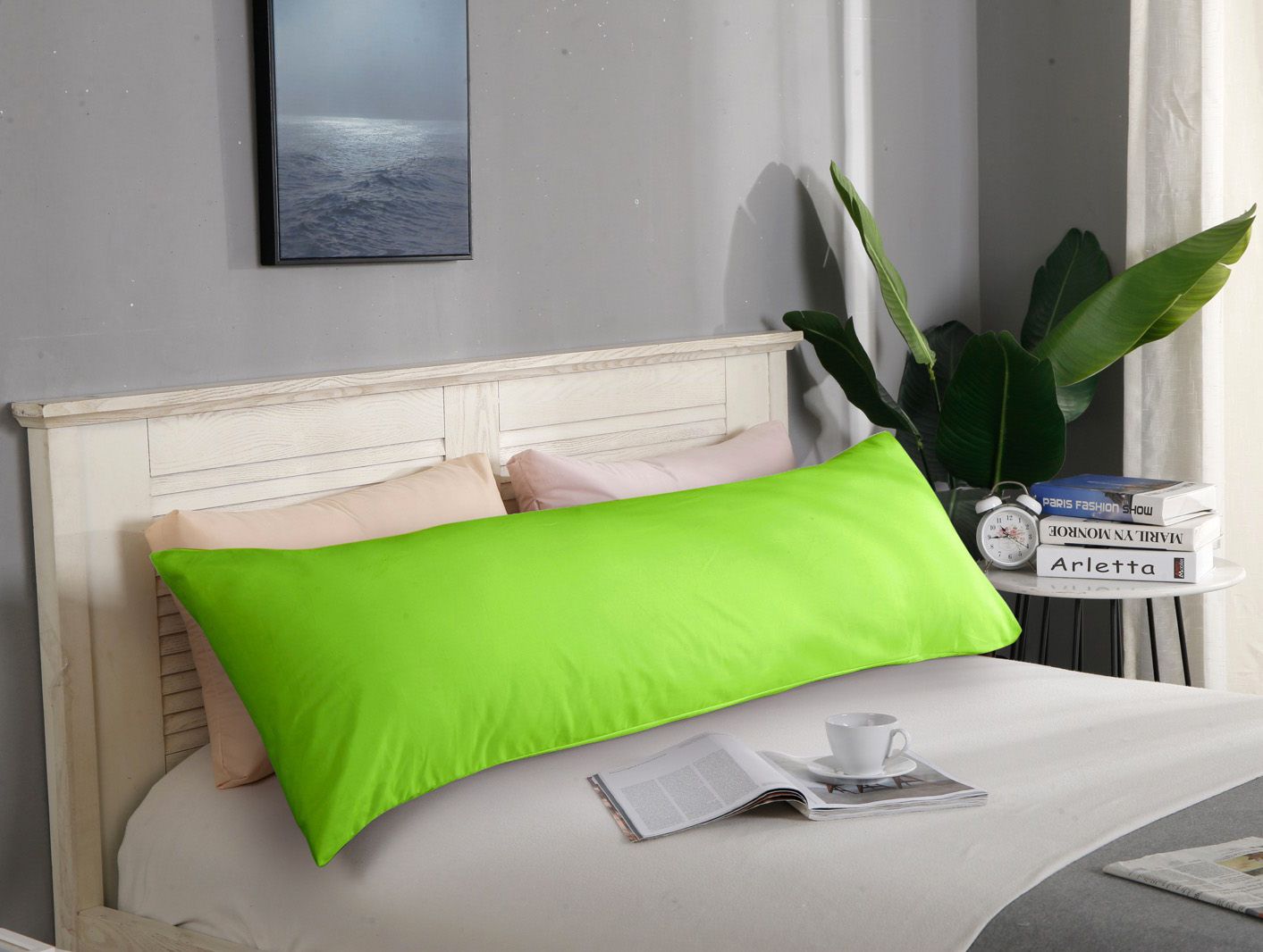 1000TC Premium Ultra Soft Body Pillowcase - Green - Newstart Furniture