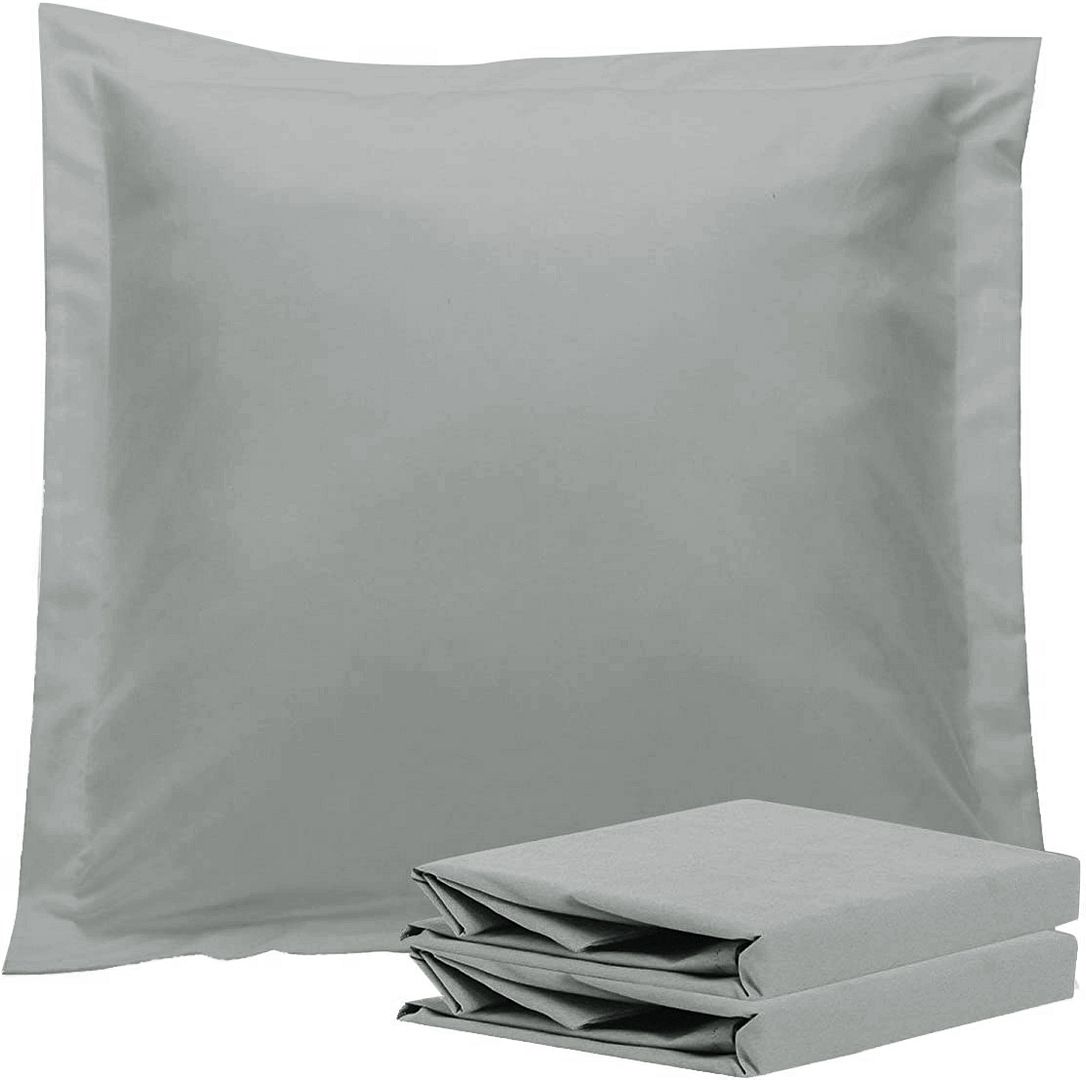 1000TC Premium Ultra Soft European Pillowcases 2-Pack Grey - Newstart Furniture