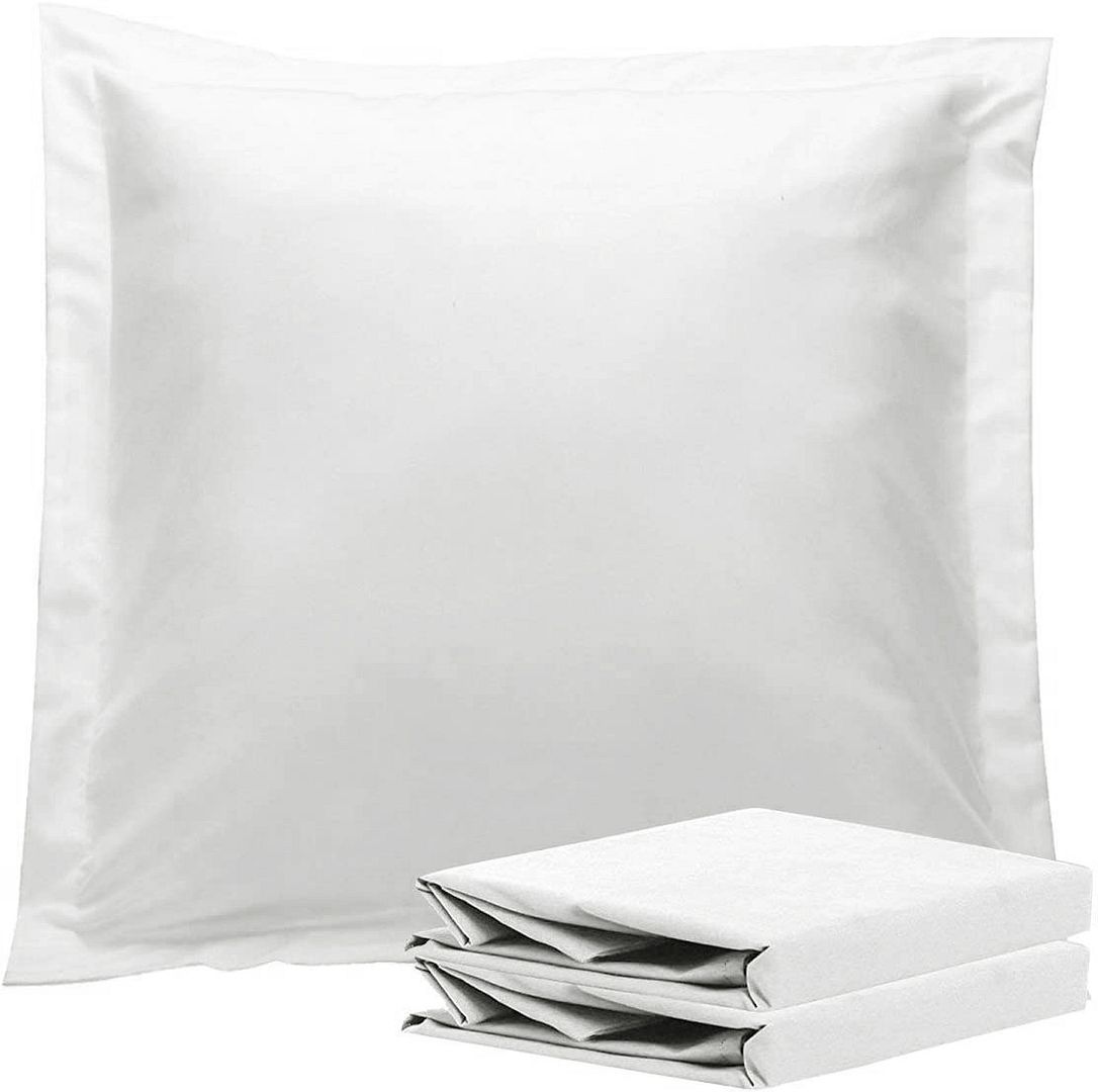 1000TC Premium Ultra Soft European Pillowcases 2-Pack White - Newstart Furniture