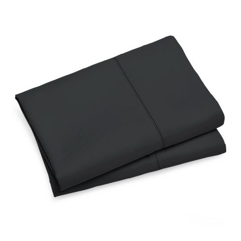 1000TC Premium Ultra Soft King size Pillowcases 2-Pack - Black - Newstart Furniture