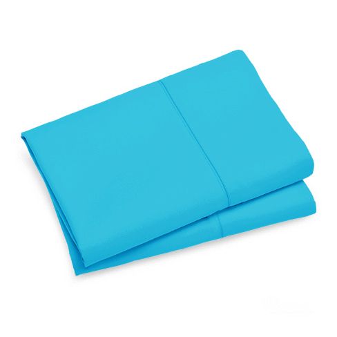 1000TC Premium Ultra Soft Standrad size Pillowcases 2-Pack - Light Blue - Newstart Furniture