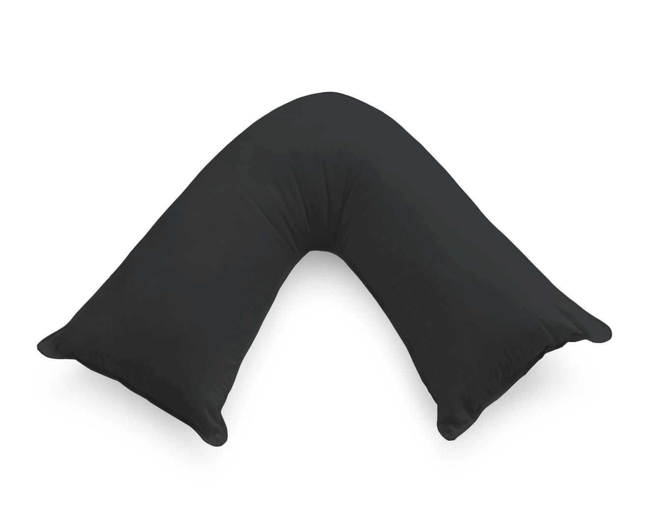 1000TC Premium Ultra Soft V SHAPE Pillowcase - Black - Newstart Furniture