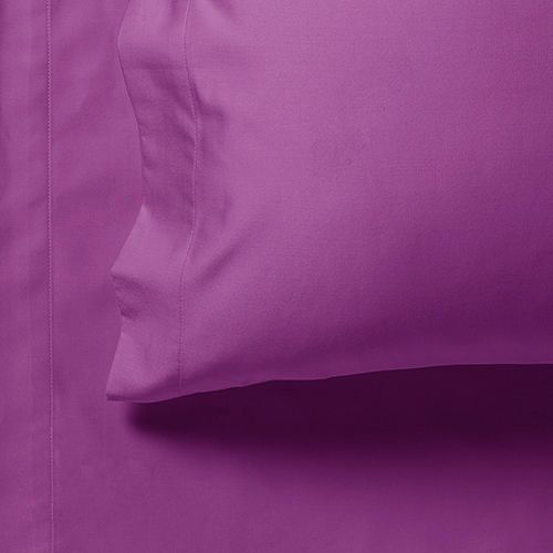 1000TC Ultra Soft Double Size Bed Purple Flat & Fitted Sheet Set - Newstart Furniture