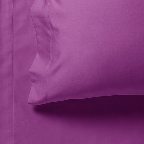 1000TC Ultra Soft Single Size Bed Purple Flat & Fitted Sheet Set - Newstart Furniture