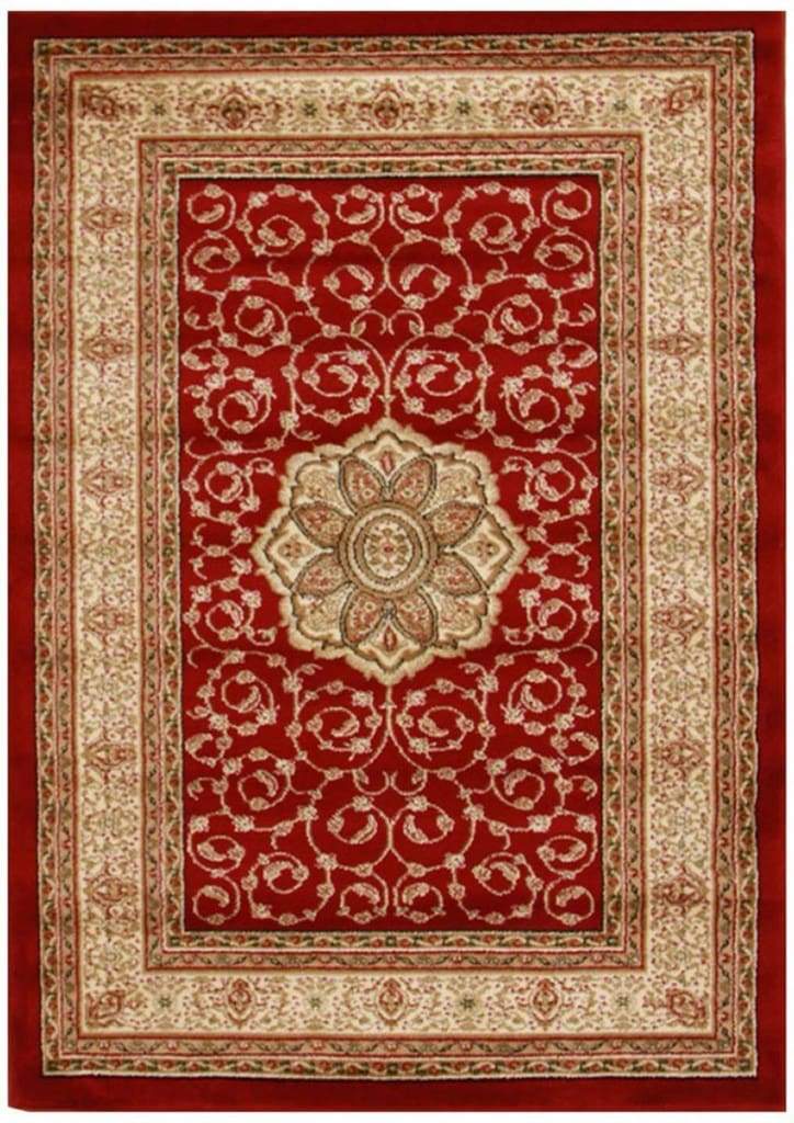 Istanbul Collection Medallion Classic Pattern Red Floor Rug - Newstart Furniture