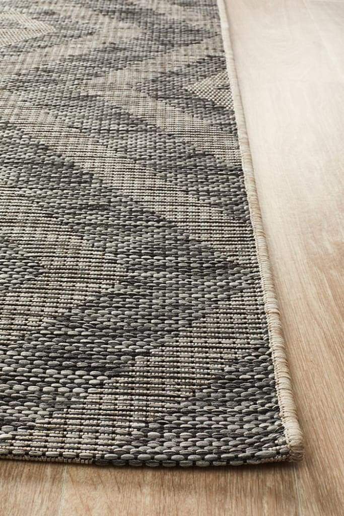 Rug Culture Terrace 5504 Black Indoor Outdoor Floor Rug or Runner - Newstart Furniture