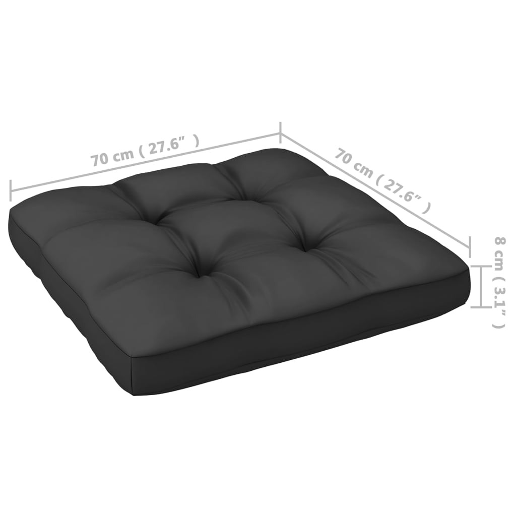 12 Piece Garden Lounge Set with Anthracite Cushions Pinewood - Newstart Furniture