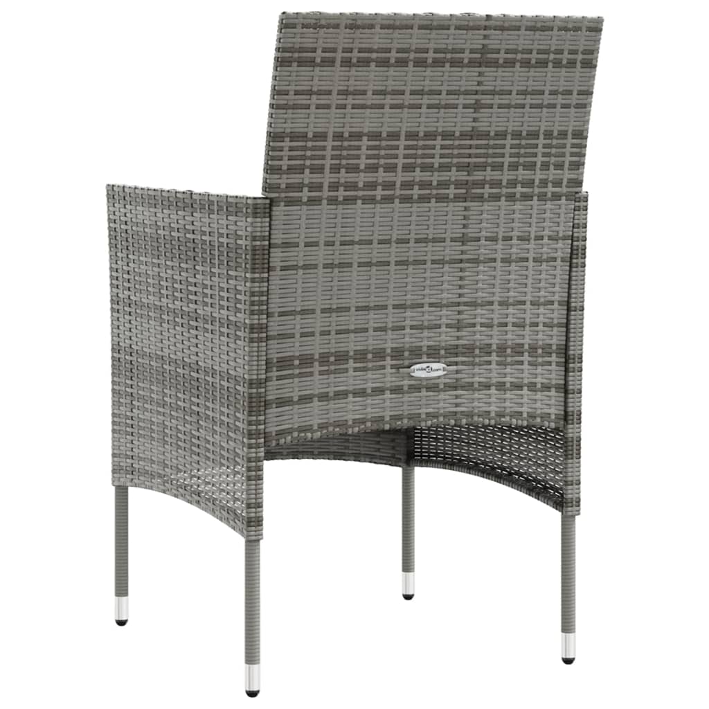 16 Piece Garden Lounge Set with Cushions Poly Rattan Grey - Newstart Furniture