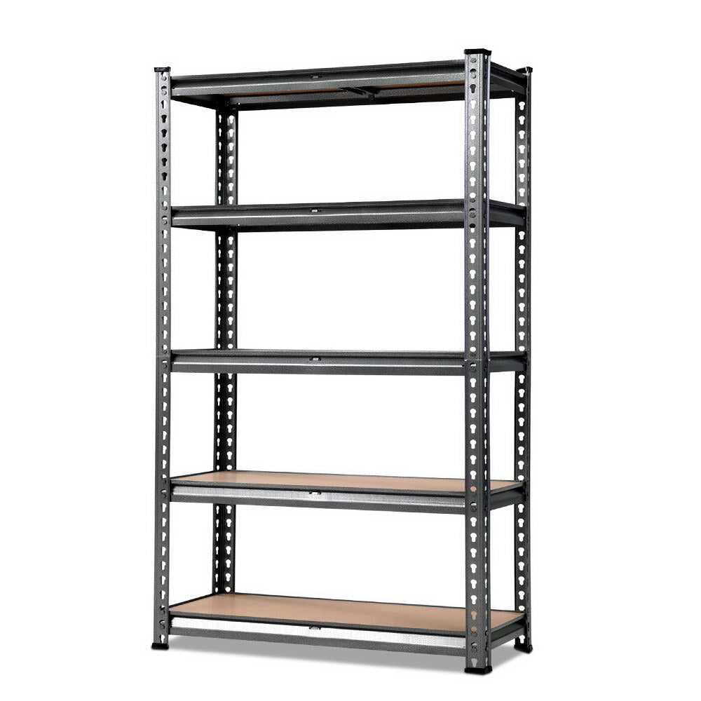 1.8M 5-Shelves Steel Warehouse Shelving Racking Garage Storage Rack Grey - Newstart Furniture