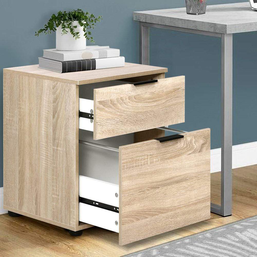 2-Drawer Wood Filing Cabinet - Newstart Furniture