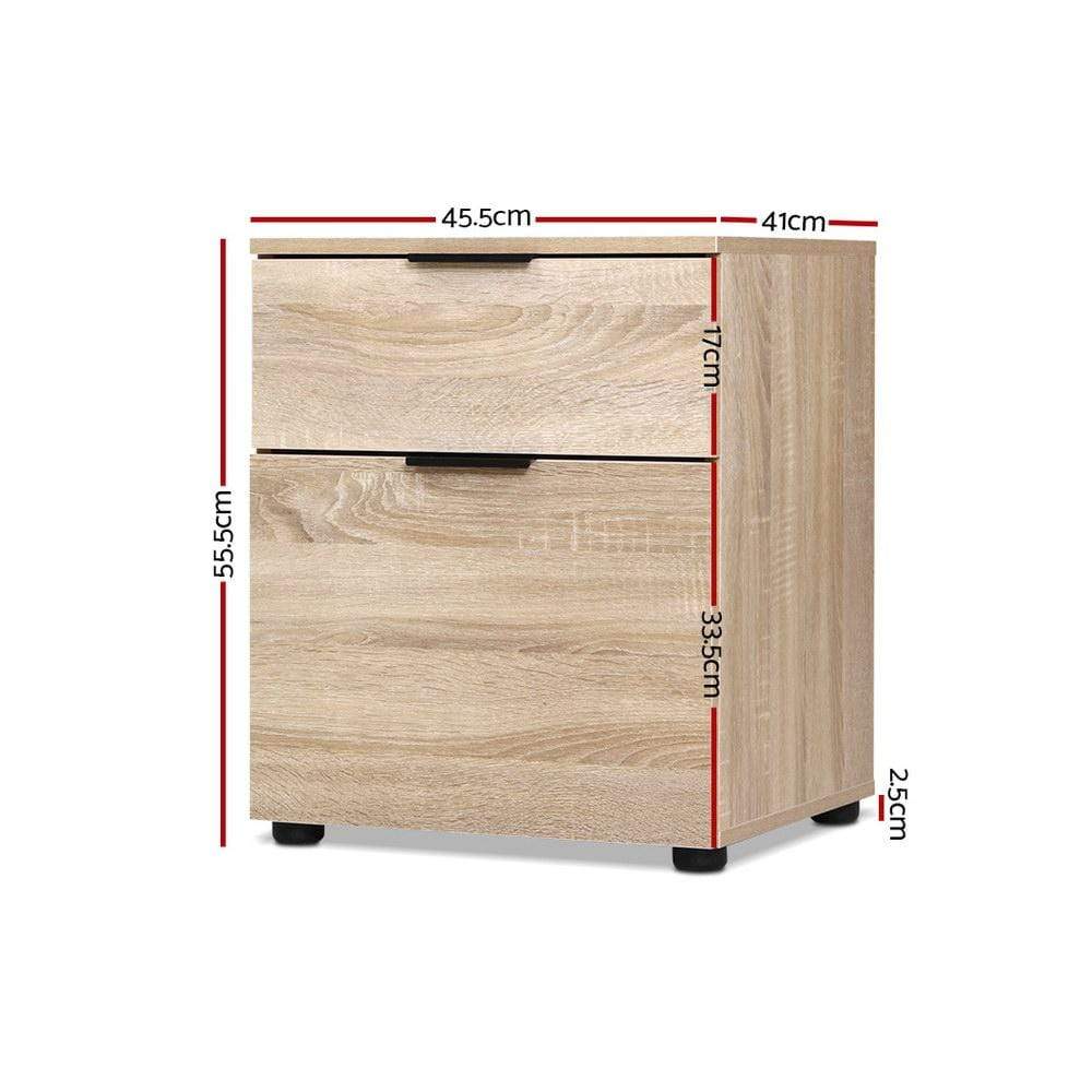 2-Drawer Wood Filing Cabinet - Newstart Furniture