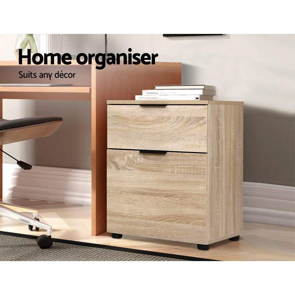 2-Drawer Wood Filing Cabinet - Newstart Furniture