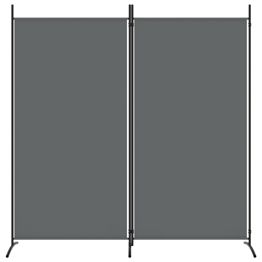 2-Panel Room Divider Anthracite 175x180 cm Fabric - Newstart Furniture