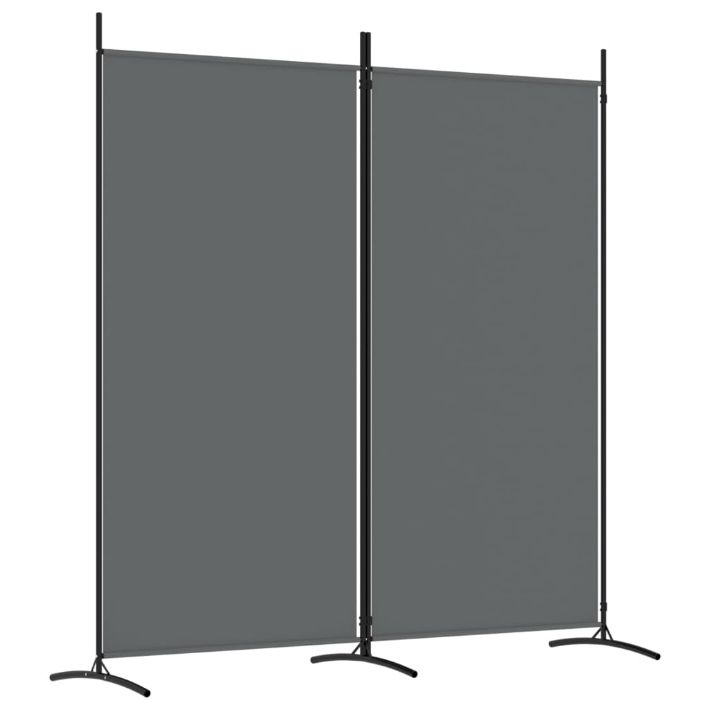 2-Panel Room Divider Anthracite 175x180 cm Fabric - Newstart Furniture