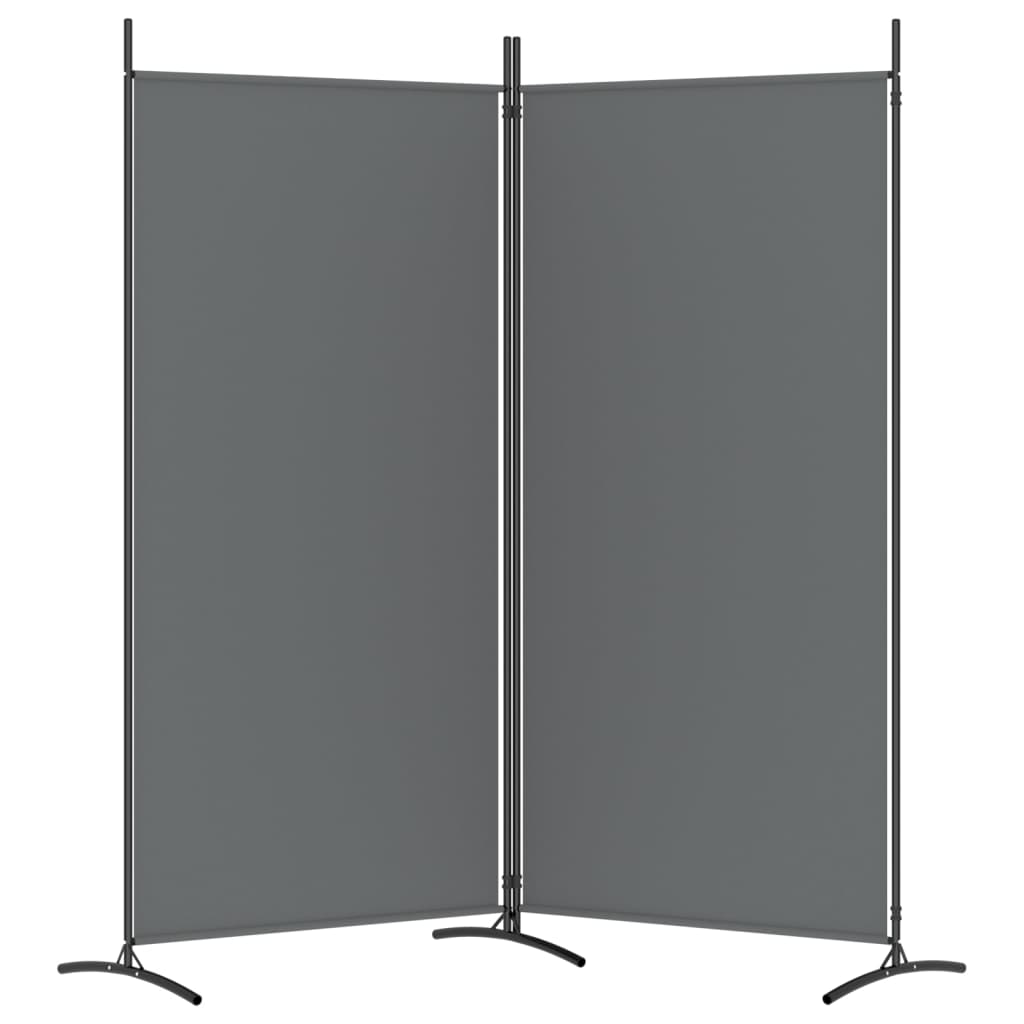 2-Panel Room Divider Anthracite 175x180 cm Fabric - Newstart Furniture