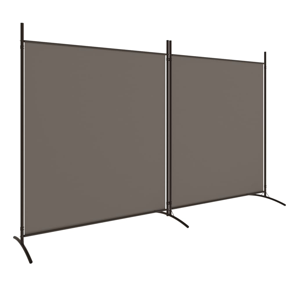 2-Panel Room Divider Anthracite 348x180 cm Fabric - Newstart Furniture