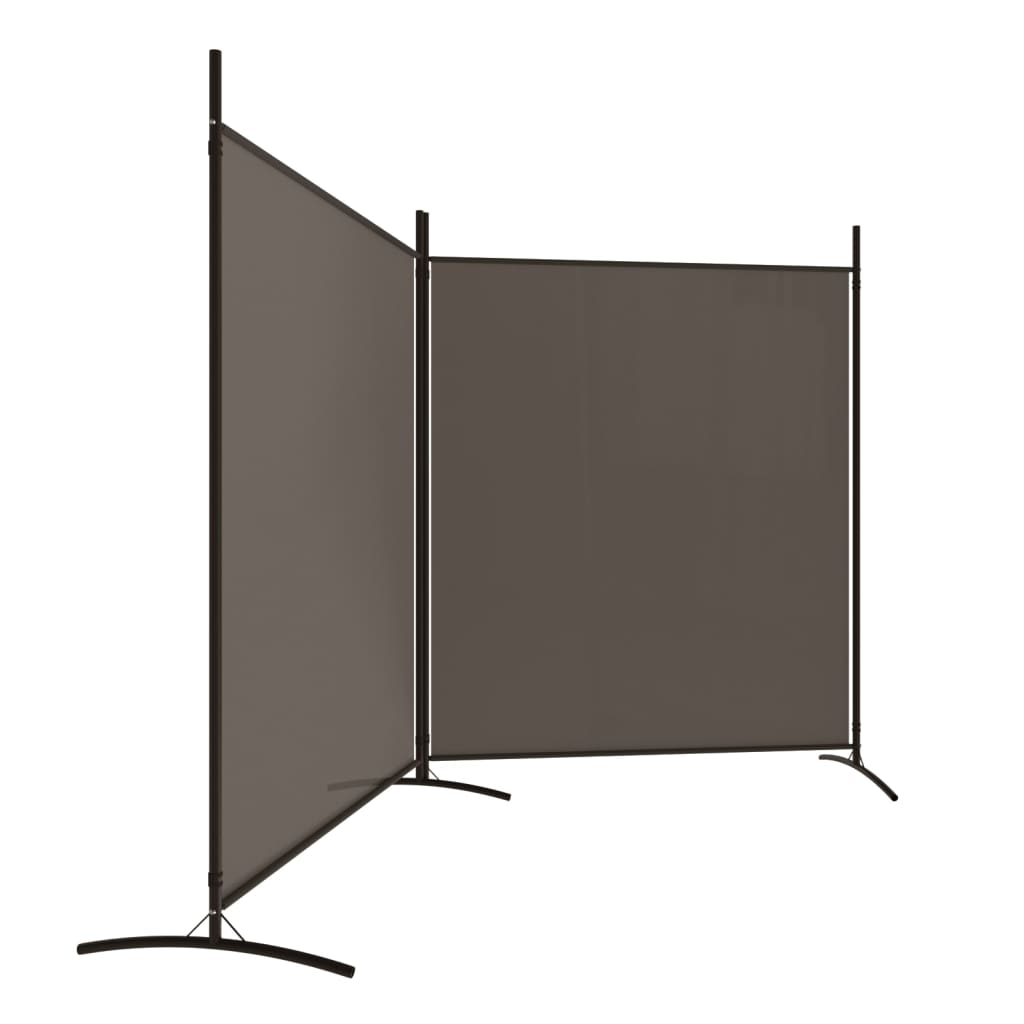 2-Panel Room Divider Anthracite 348x180 cm Fabric - Newstart Furniture