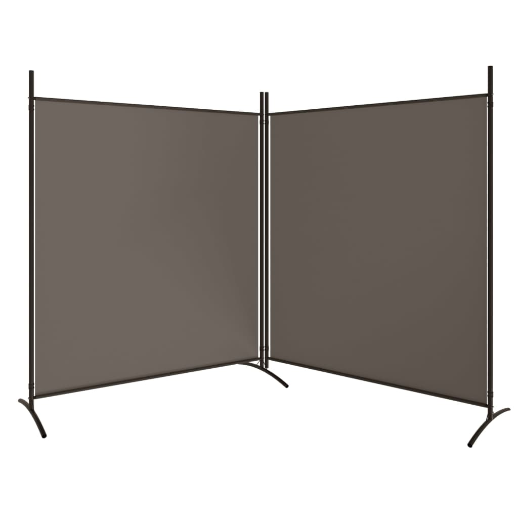 2-Panel Room Divider Anthracite 348x180 cm Fabric - Newstart Furniture