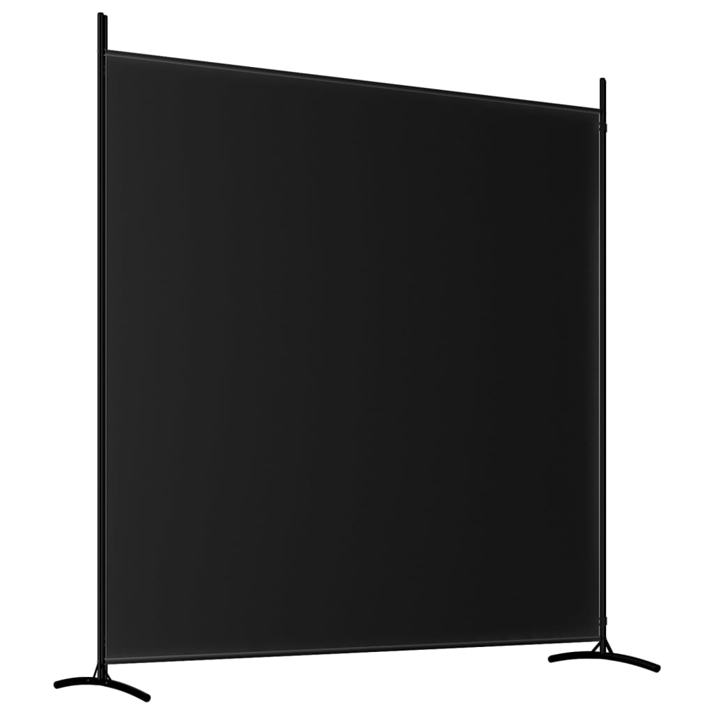 2-Panel Room Divider Black 348x180 cm Fabric - Newstart Furniture