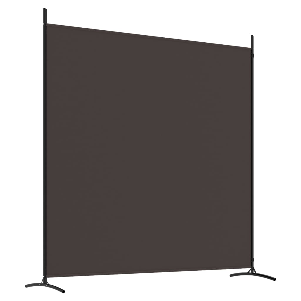 2-Panel Room Divider Brown 348x180 cm Fabric - Newstart Furniture