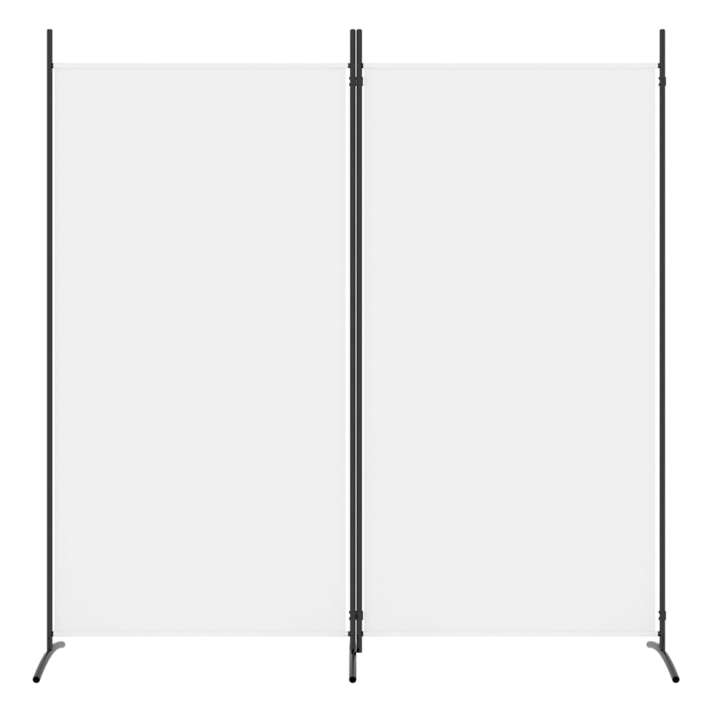 2-Panel Room Divider White 175x180 cm Fabric - Newstart Furniture