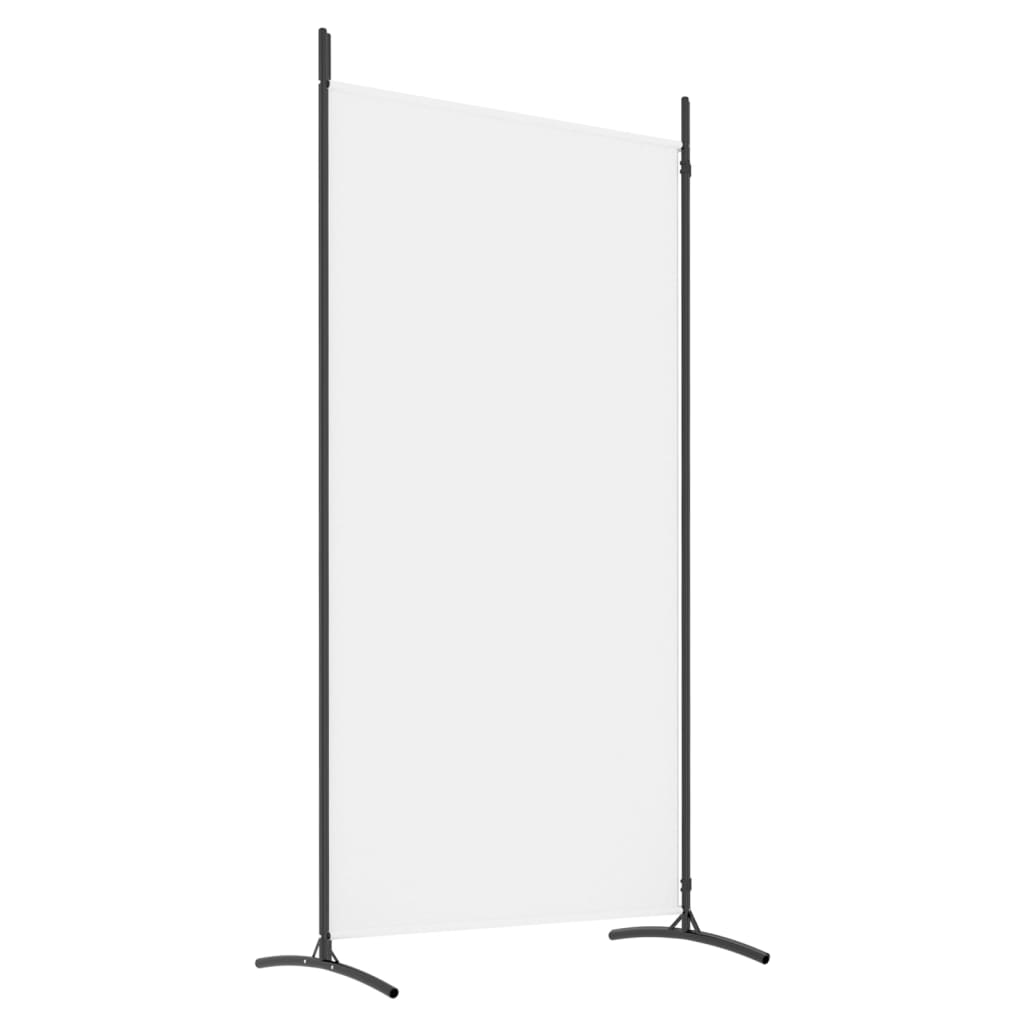 2-Panel Room Divider White 175x180 cm Fabric - Newstart Furniture