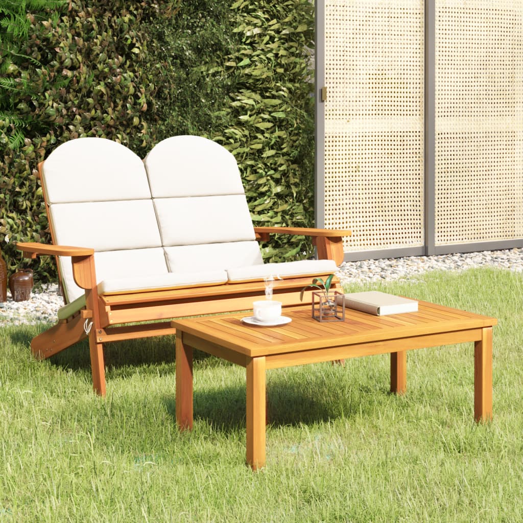 2 Piece Adirondack Garden Lounge Set Solid Wood Acacia - Newstart Furniture