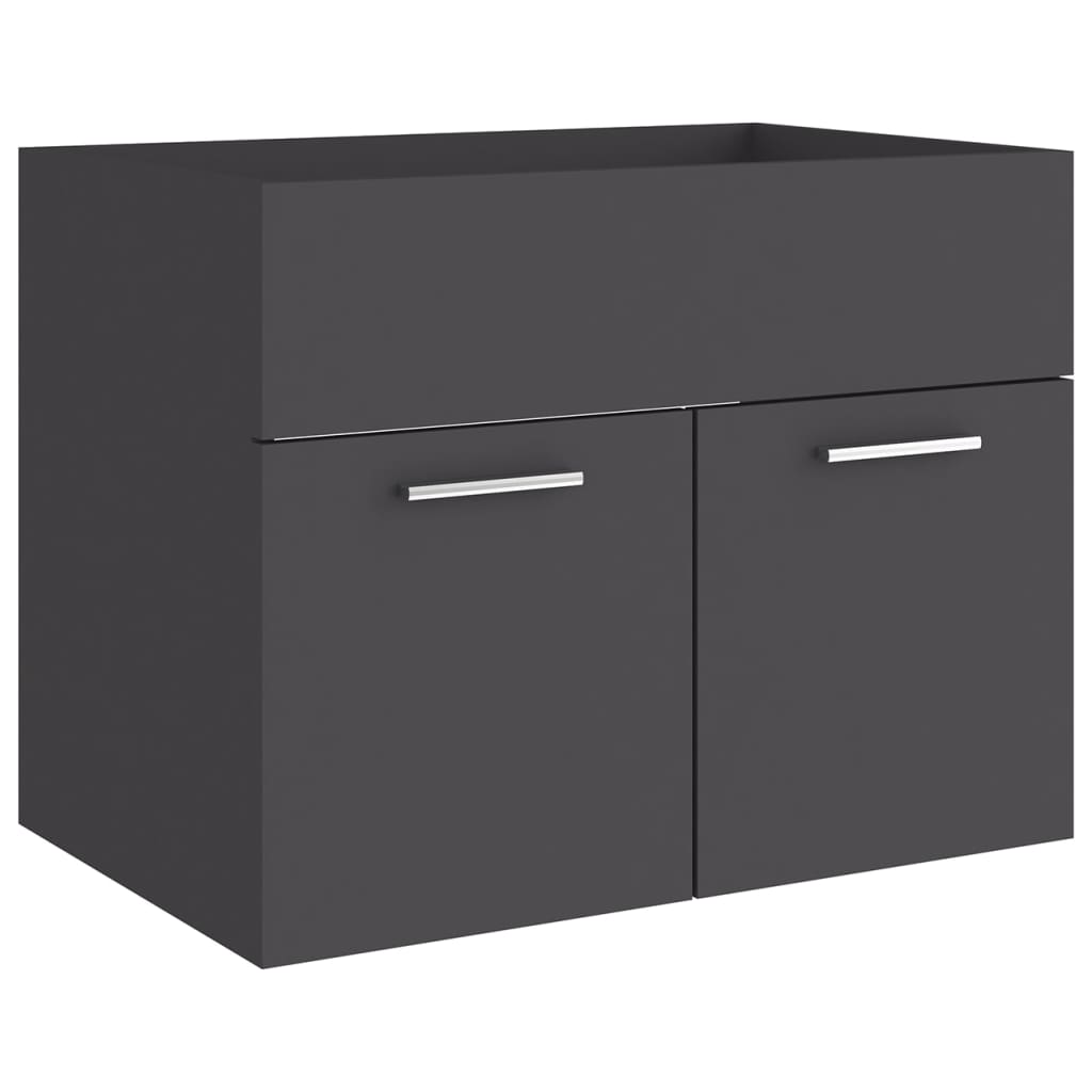 2 Piece Bathroom Furniture Set Grey Engineered Wood - Newstart Furniture