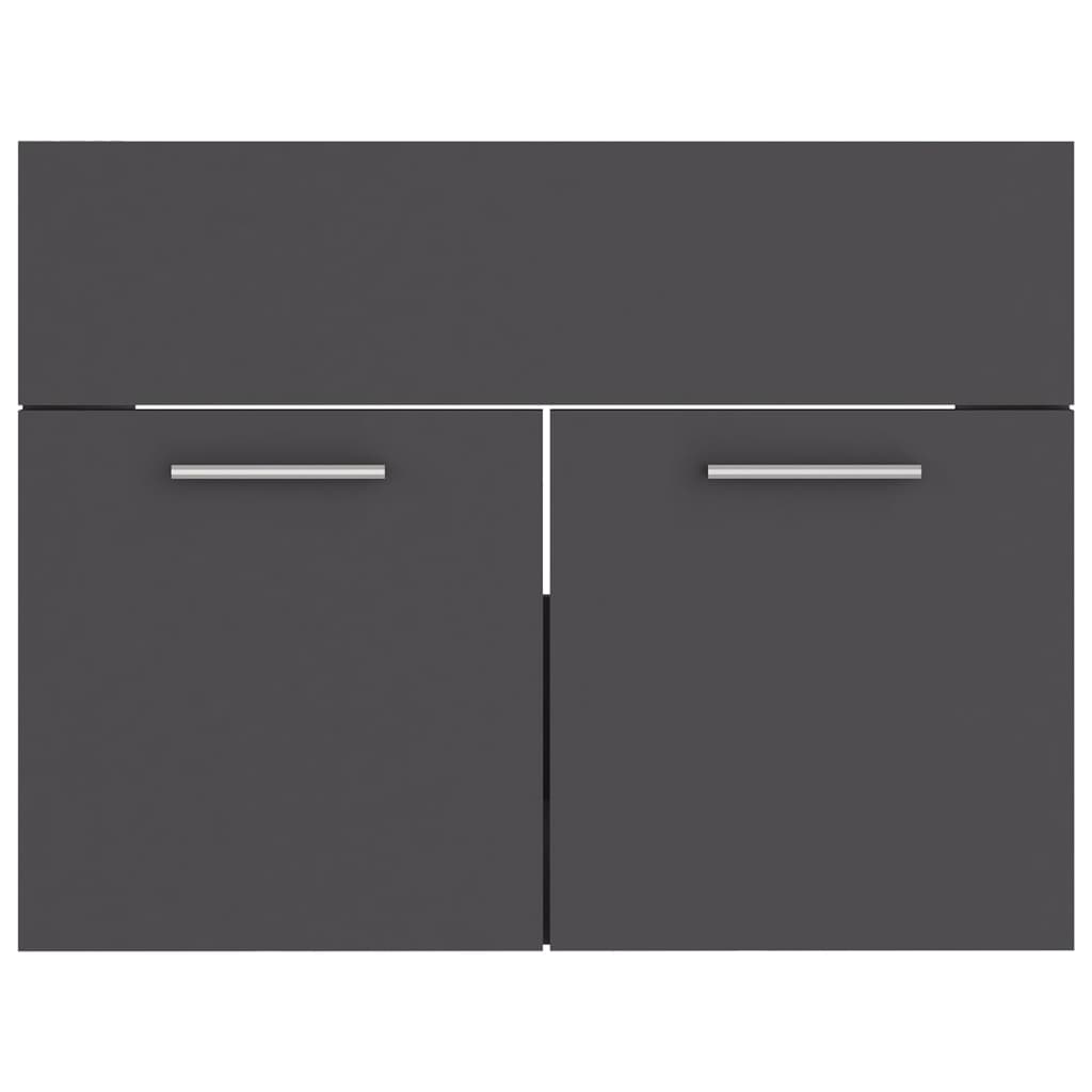 2 Piece Bathroom Furniture Set Grey Engineered Wood - Newstart Furniture