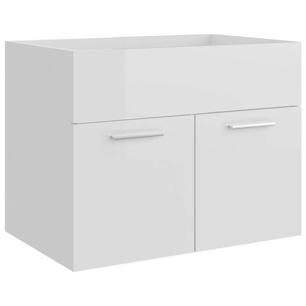 2 Piece Bathroom Furniture Set High Gloss White Engineered Wood - Newstart Furniture