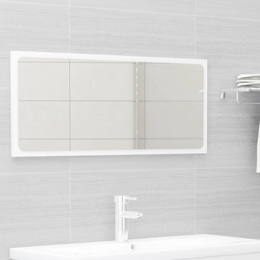 2 Piece Bathroom Furniture Set High Gloss White Engineered Wood - Newstart Furniture