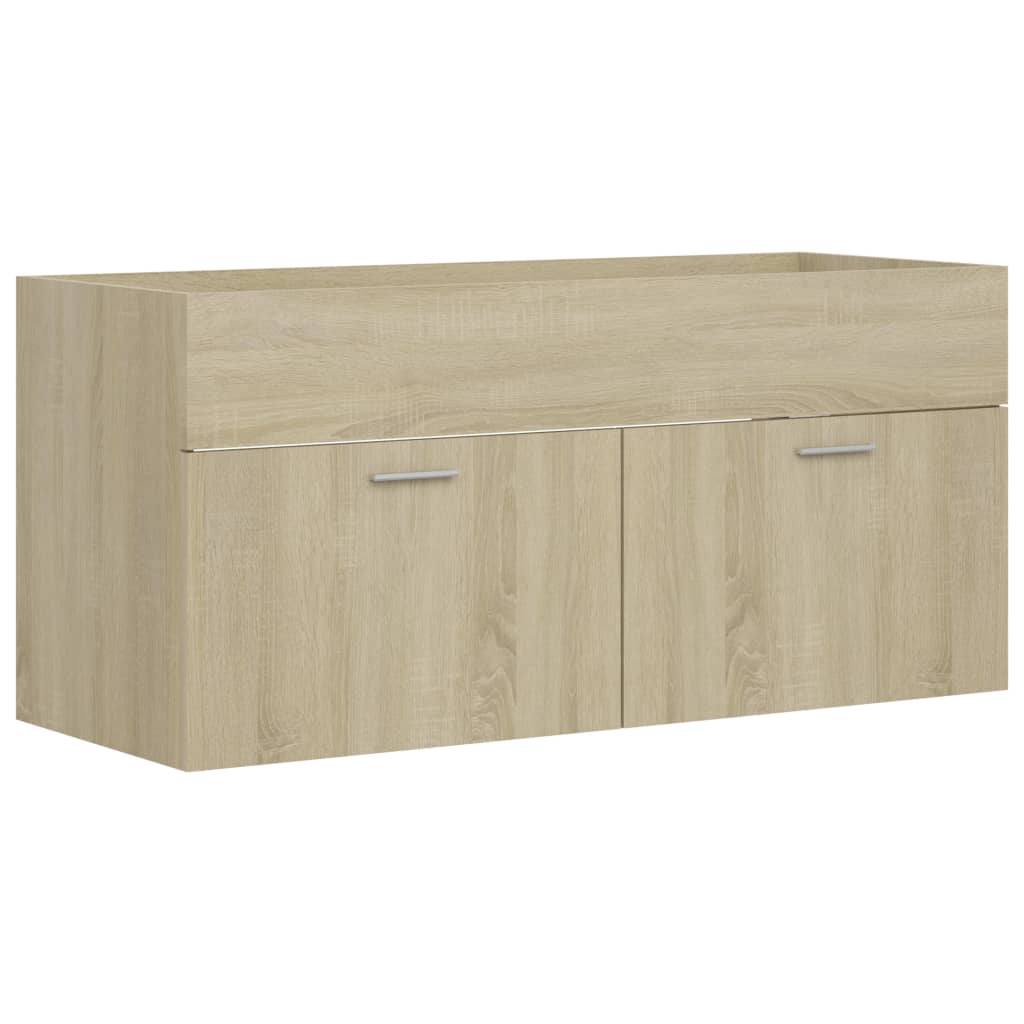 2 Piece Bathroom Furniture Set Sonoma Oak Engineered Wood - Newstart Furniture