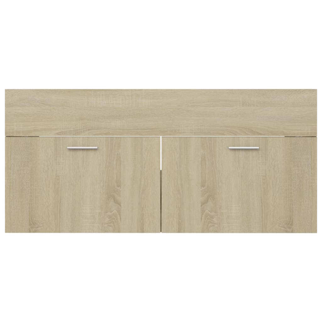 2 Piece Bathroom Furniture Set Sonoma Oak Engineered Wood - Newstart Furniture