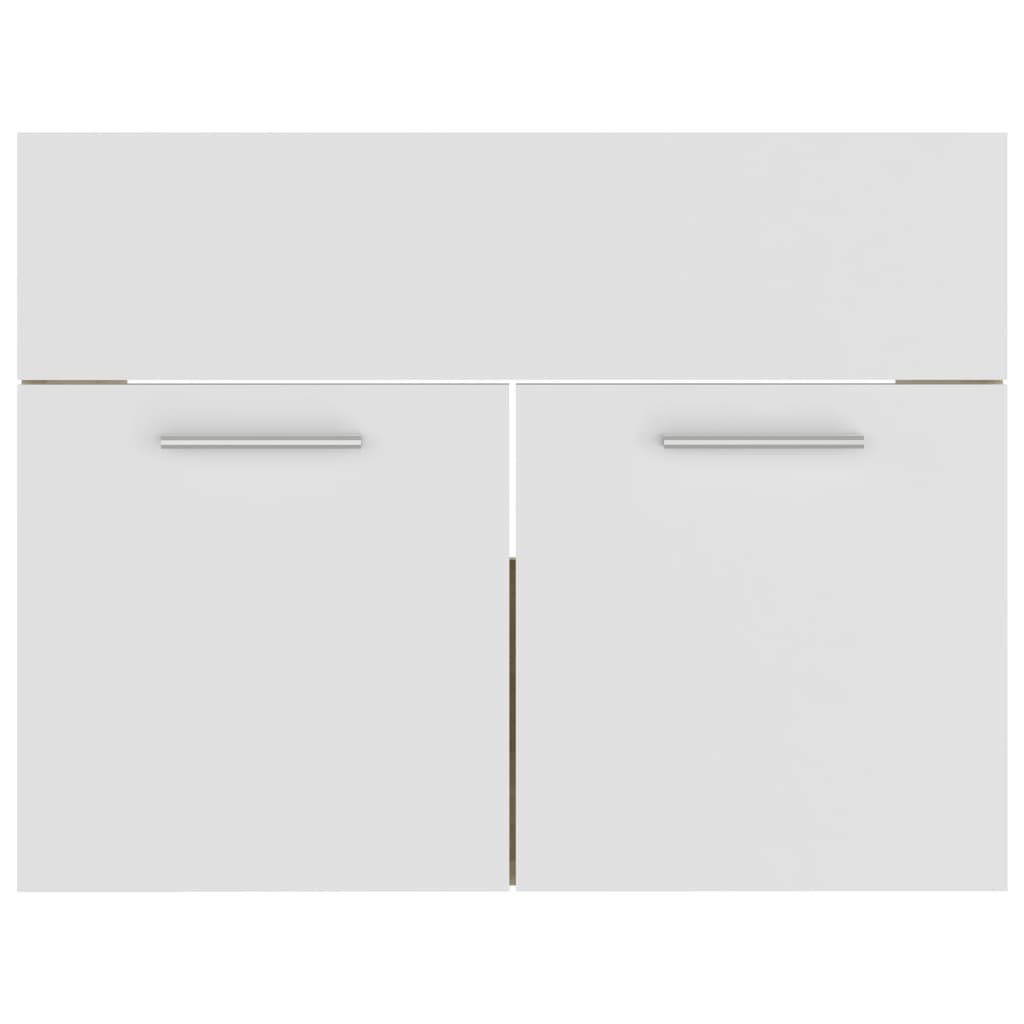 2 Piece Bathroom Furniture Set White and Sonoma Oak Engineered Wood - Newstart Furniture