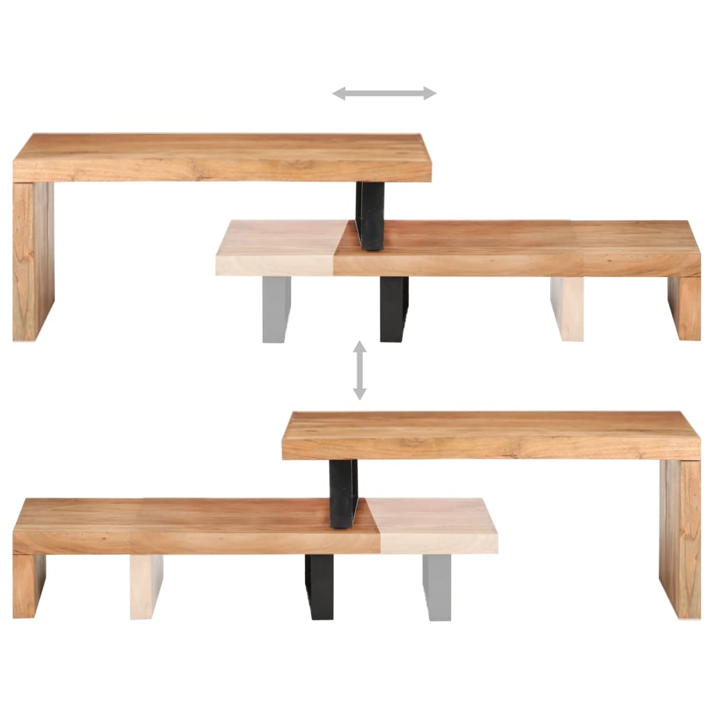 2 Piece Coffee Table Set Solid Acacia Wood - Newstart Furniture