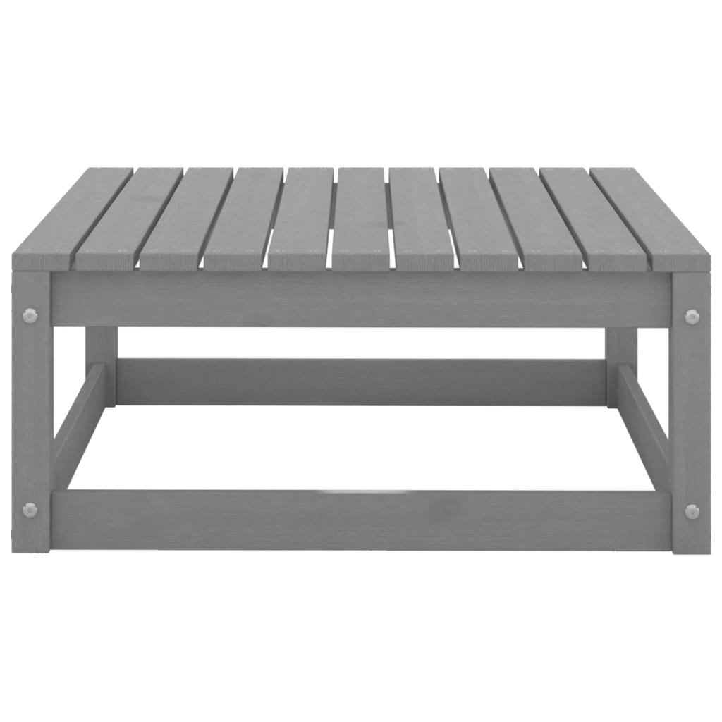 2 Piece Garden Lounge Set Grey Solid Pinewood - Newstart Furniture