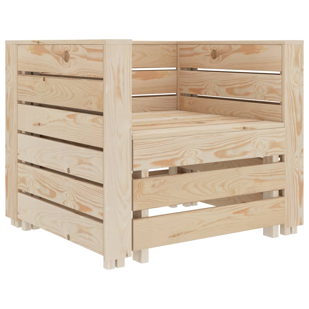 2 Piece Garden Pallet Lounge Set Wood - Newstart Furniture