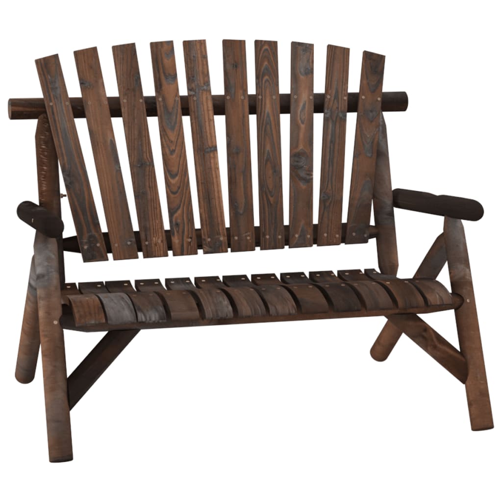 2-Seater Garden Bench 119x85x98 cm Solid Wood Spruce - Newstart Furniture