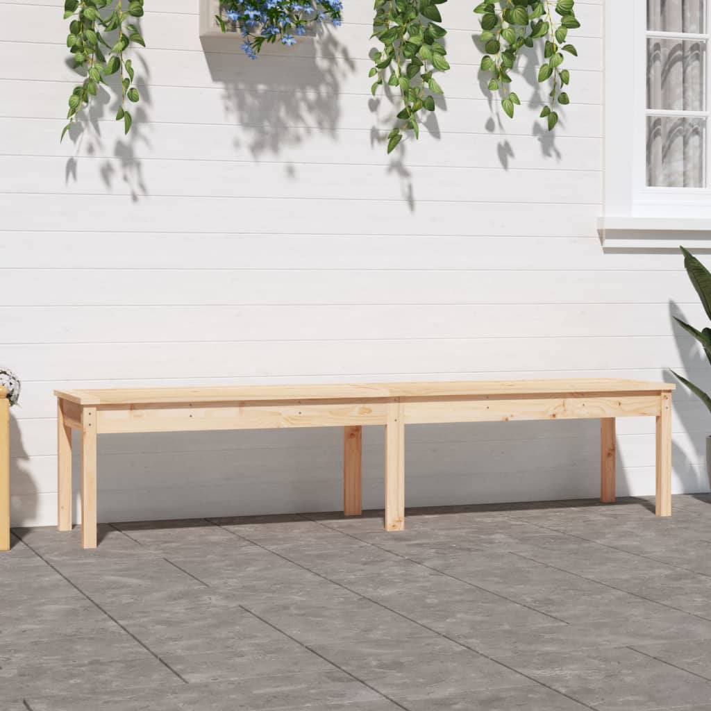 2-Seater Garden Bench 203.5x44x45 cm Solid Wood Pine - Newstart Furniture